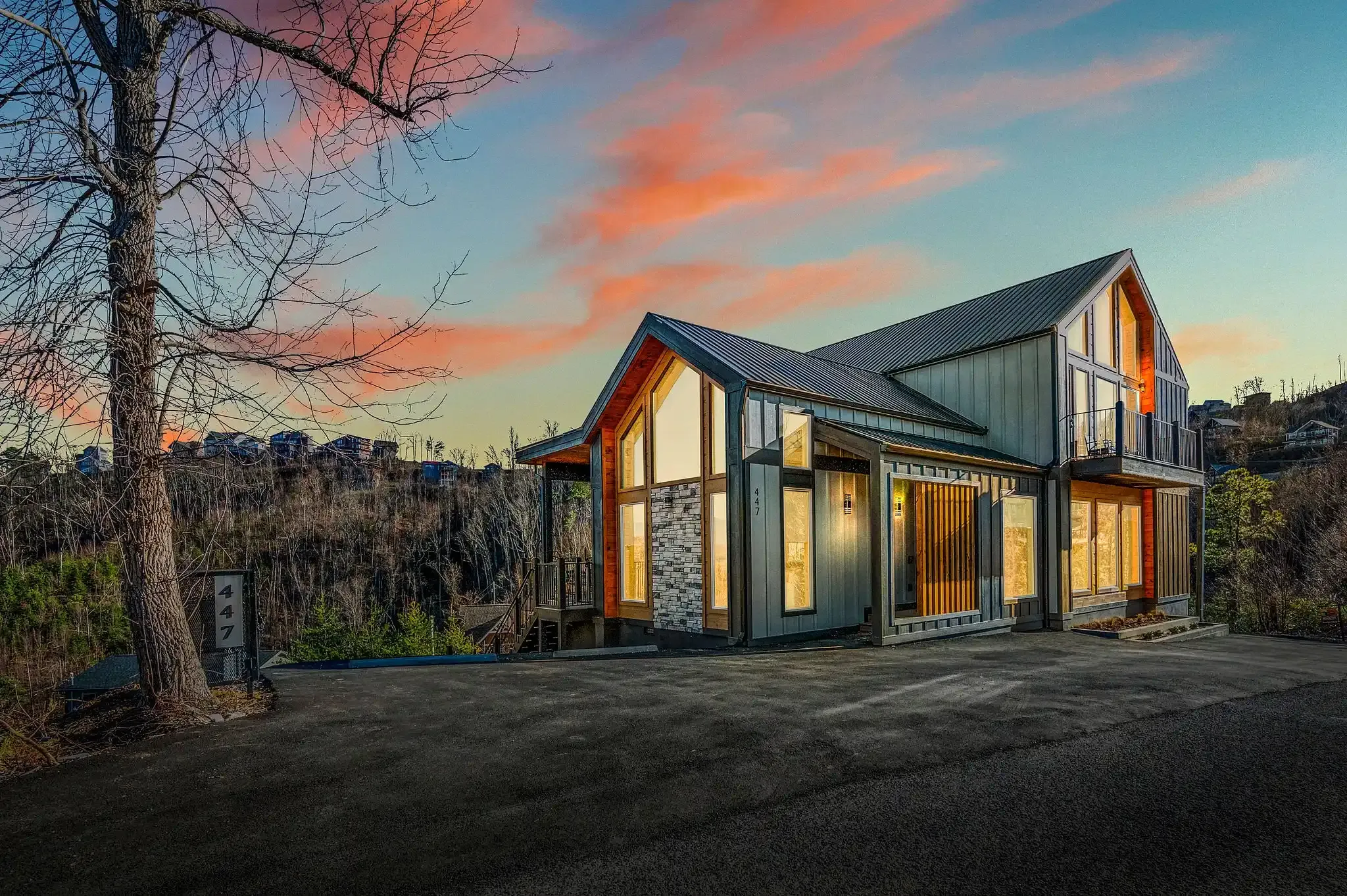 Luxury chalet among the pines in the Smoky Mountains
